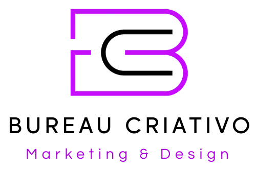 logo bureau criativo simbolo da letra b e c